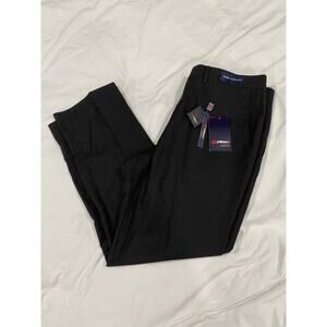 NWT Henry Uomo 36x30 Black Flat Front Dress Pants